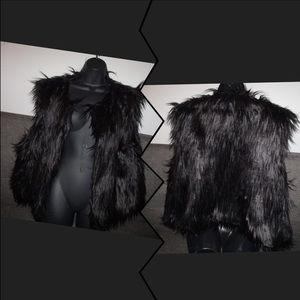 Posh Black Feather Vest
